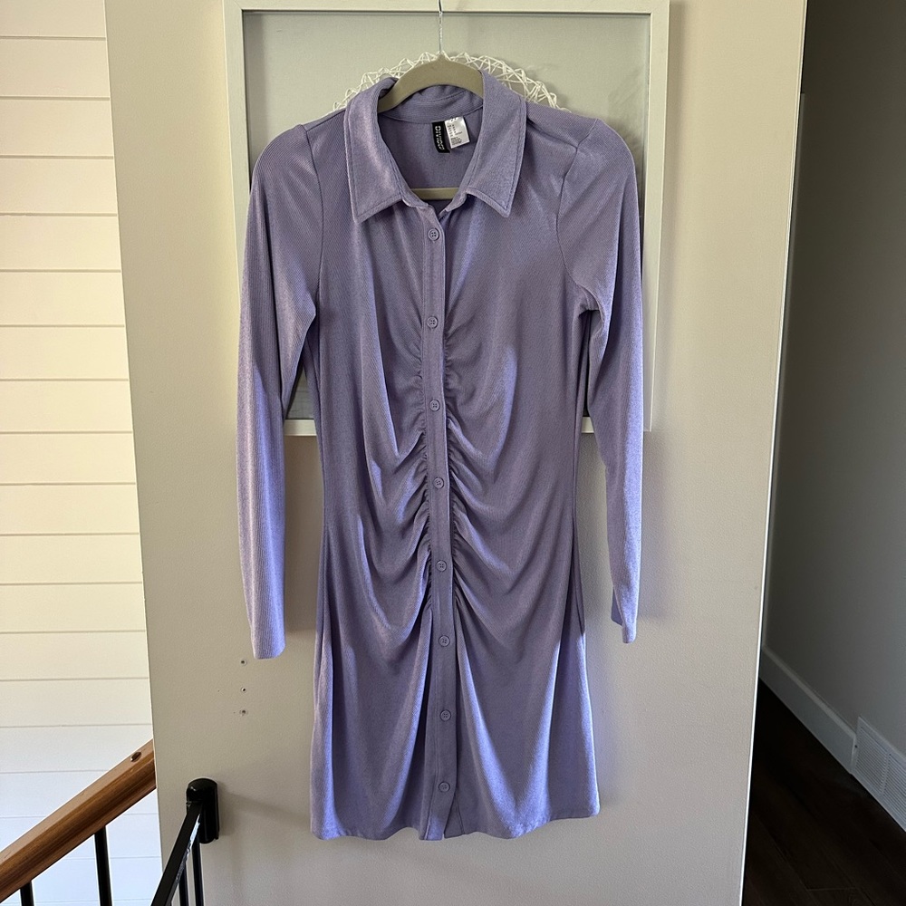 H&M ribbed button up dress